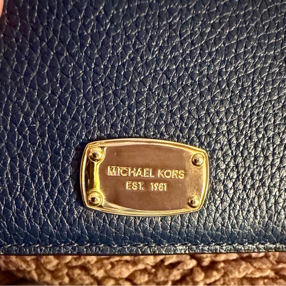 Michael Kors Navy Blue Wallet with Gold Accents - Picture 8 of 8